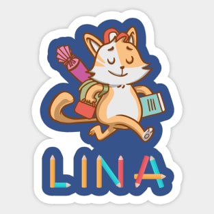 Enrollment Cat Lina Sticker